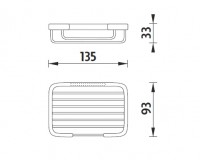 Mýdelník drátěný NIMCO OPEN 135 x 93 mm, chrom   OP 111N-26